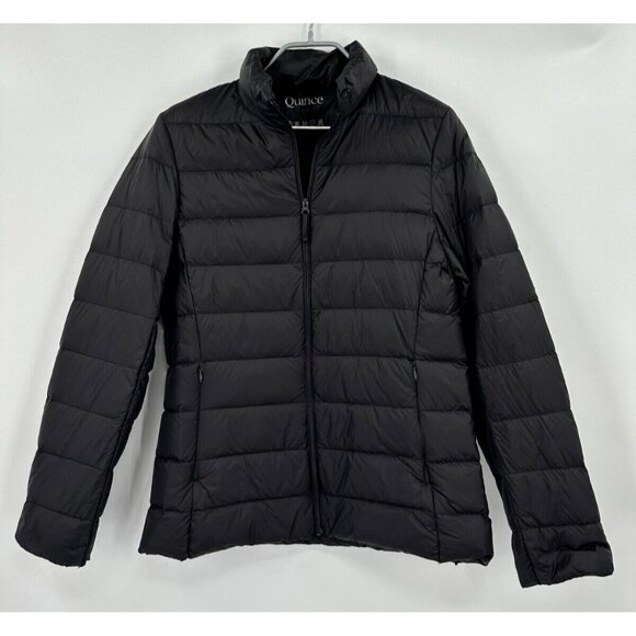 Quince Jackets & Blazers - Quince Women's Black Lightweight Down Puffer Jacket Full Zip sz XL NWT